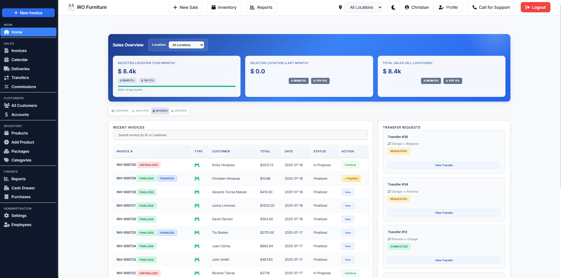 FurnitureBooks Dashboard